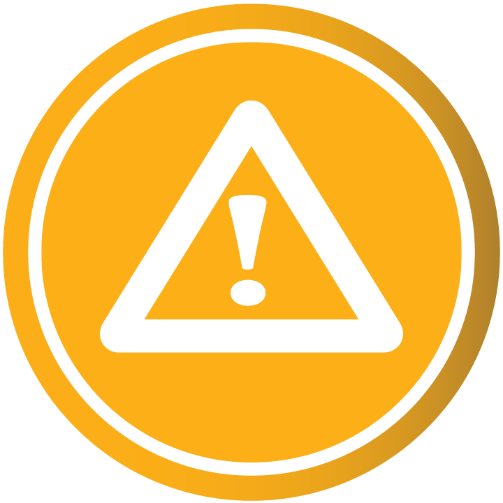 Yellow Hazard Triangle Badge