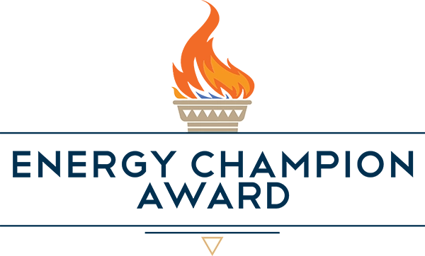 Energy Champion logo with graphic flame