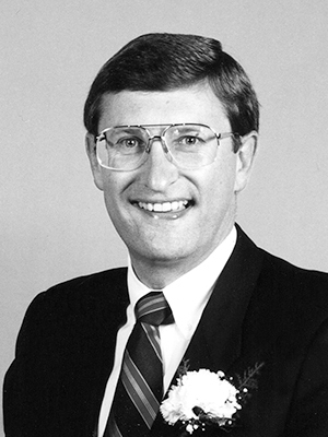 black and white photo of Senator Kent Conrad