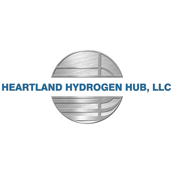 Heartland Hydrogen Hub, LLC logo in blue and silver